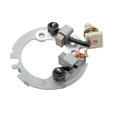 Brush plate repair kit (2 Brush/Mitsuba). Turns clockwise. This repair kit includes the negative brush plate with brush & 2 springs and the positive brush plate complete with brush, stud, nut, & all insulators.