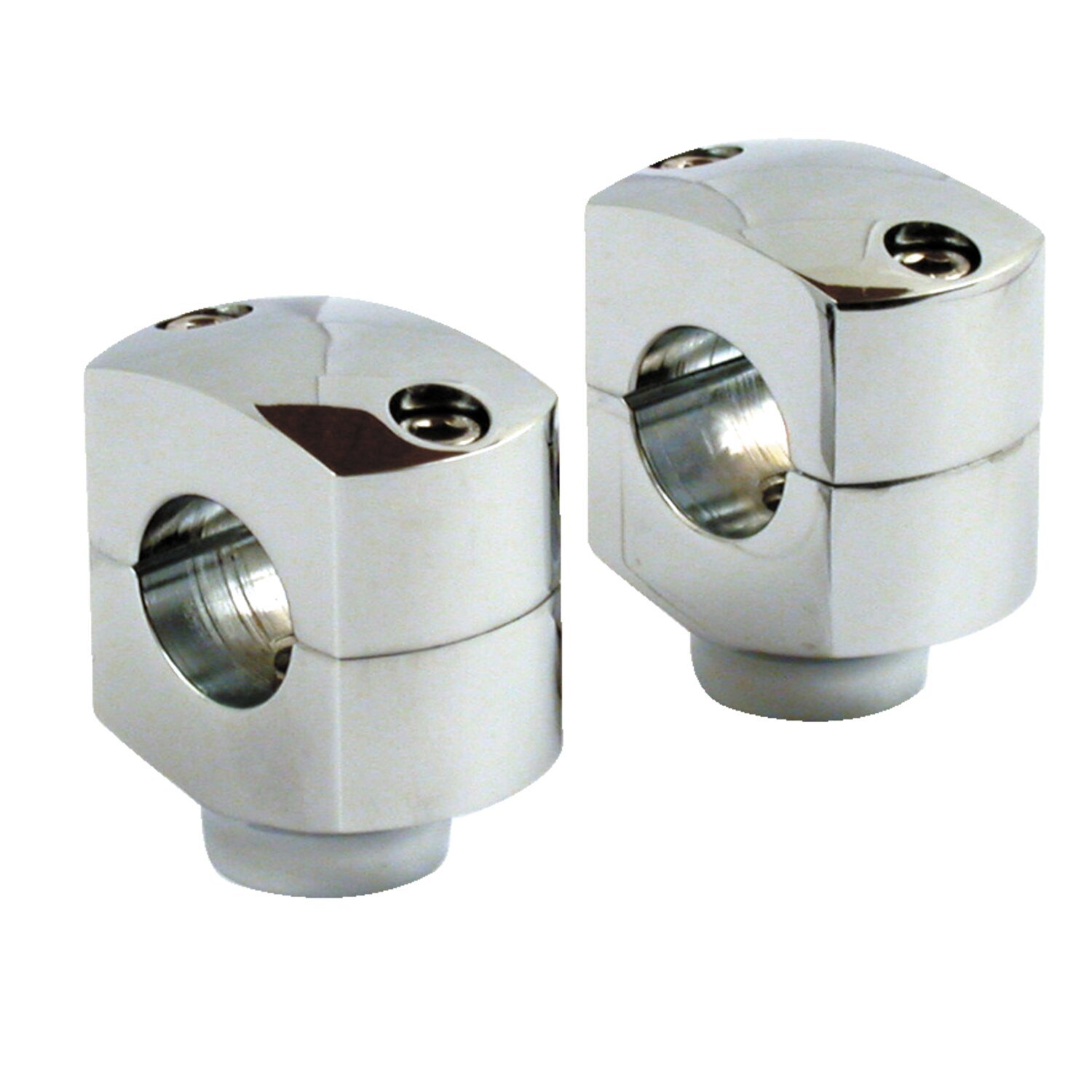 1 1/4" rise domed risers, Silver, Chrome