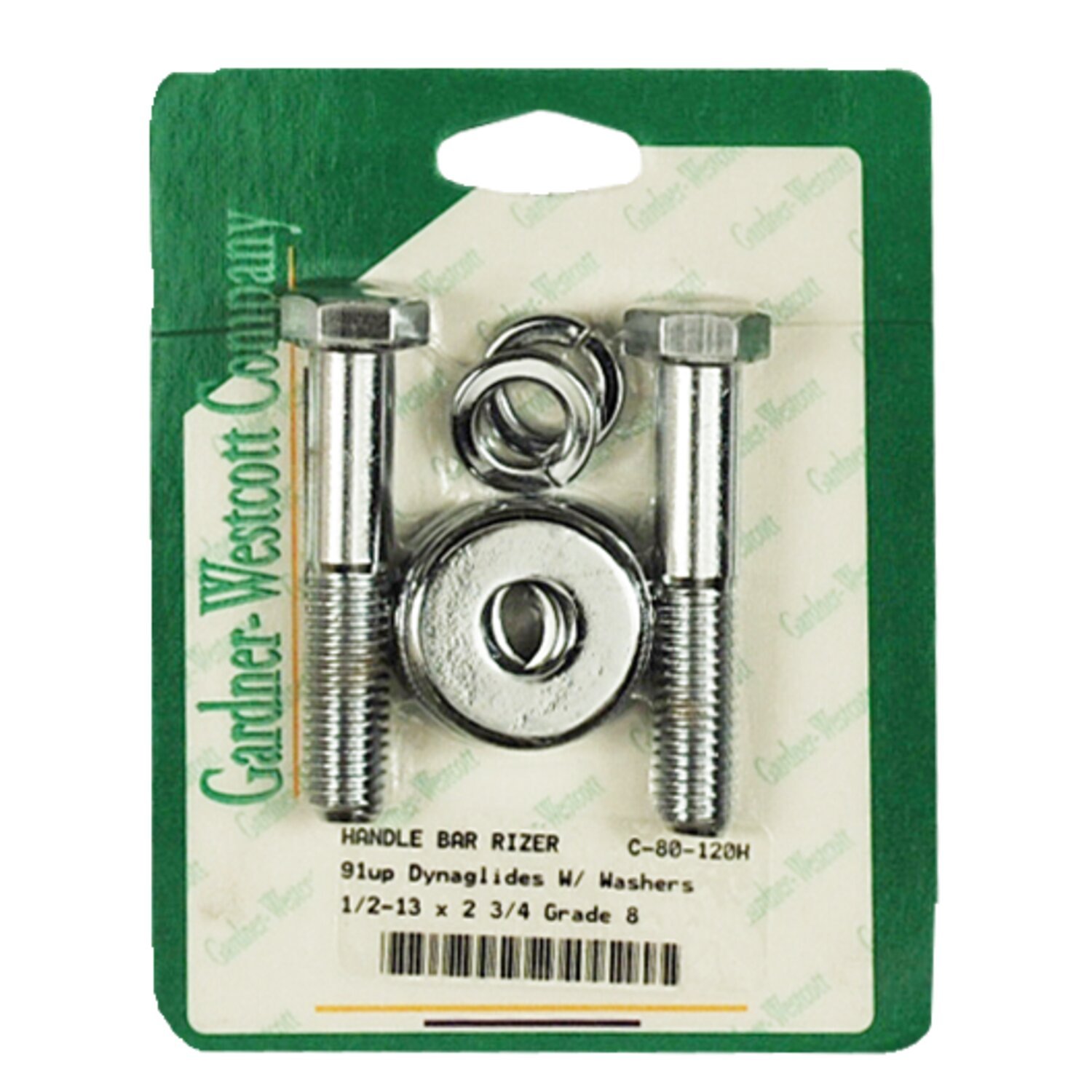 Riser bolt kit 1/2-13 x 2-3/4 inch hex, Chrome