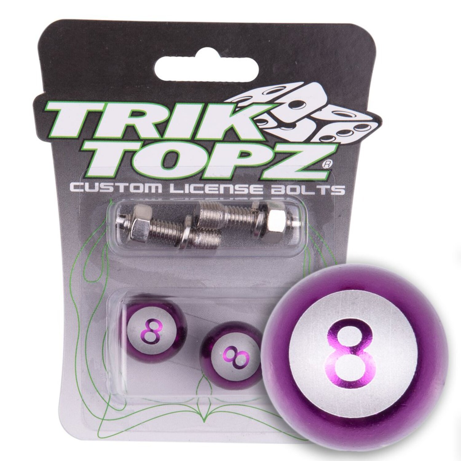 Trik Topz, Eight Ball license plate mounts