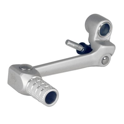 Forged from super tough aircraft grade 6061 T6 aluminum alloy. Folding tip reduces crash damage. OE fitment with aggressively knurled tip for slip free shifting.
