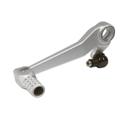 Forged from super tough aircraft grade 6061 T6 aluminum alloy. Folding tip reduces crash damage. OE fitment with aggressively knurled tip for slip free shifting.
