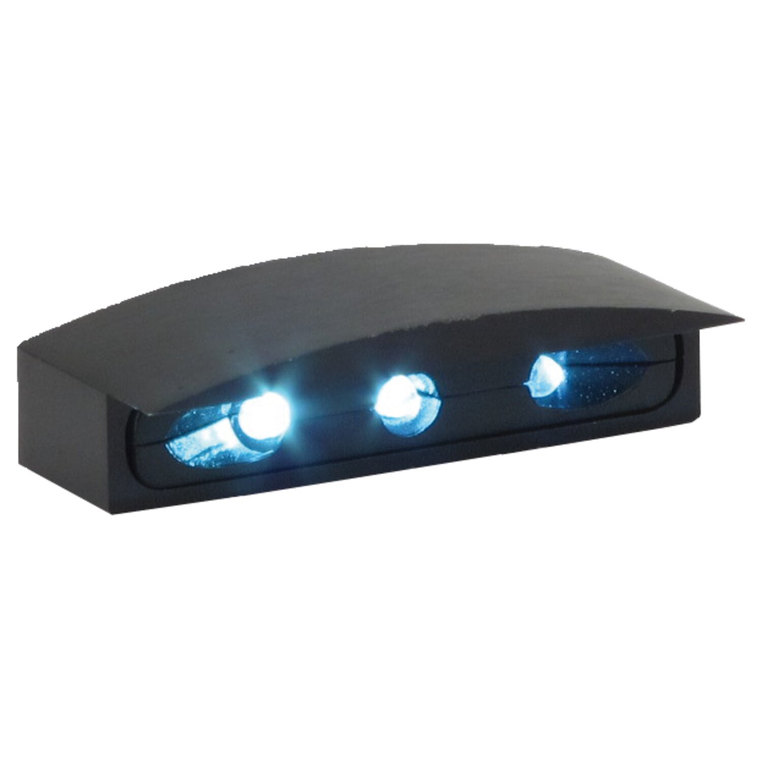 Micro LED license plate light, black housing
