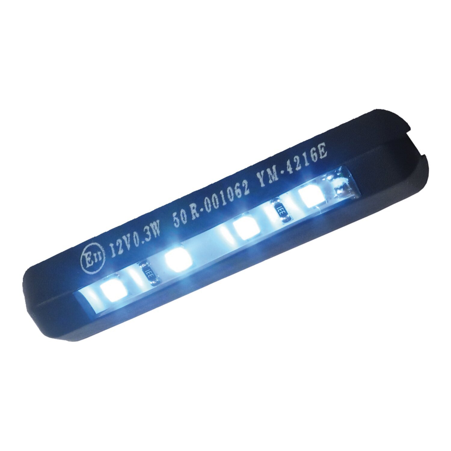 4-LED license plate, light Black, Black