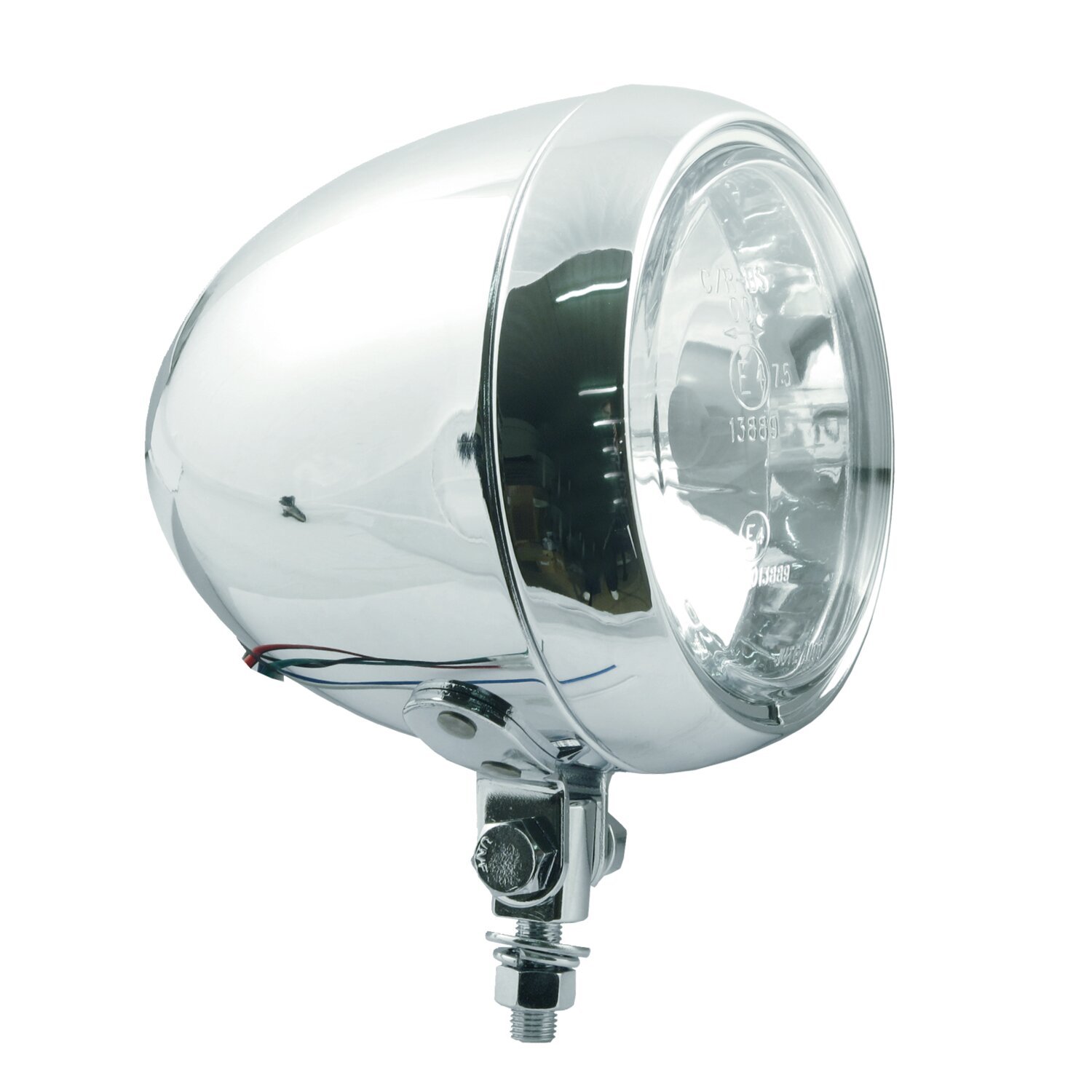 Colorado 4-1/2" HS1 headlamp. bottom mount, Chrome