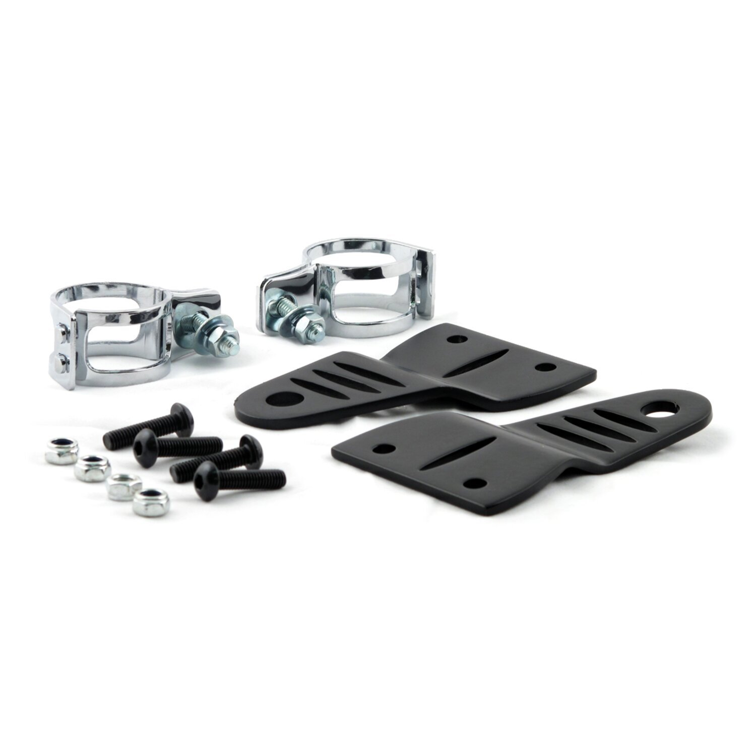Striker, slotted side mount headlamp bracket assembly