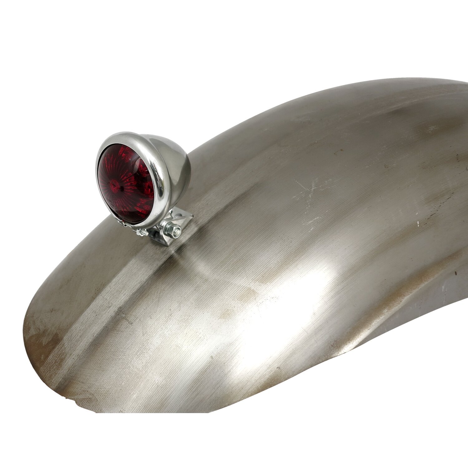 Bates style LED taillight. Chrome. Red lens