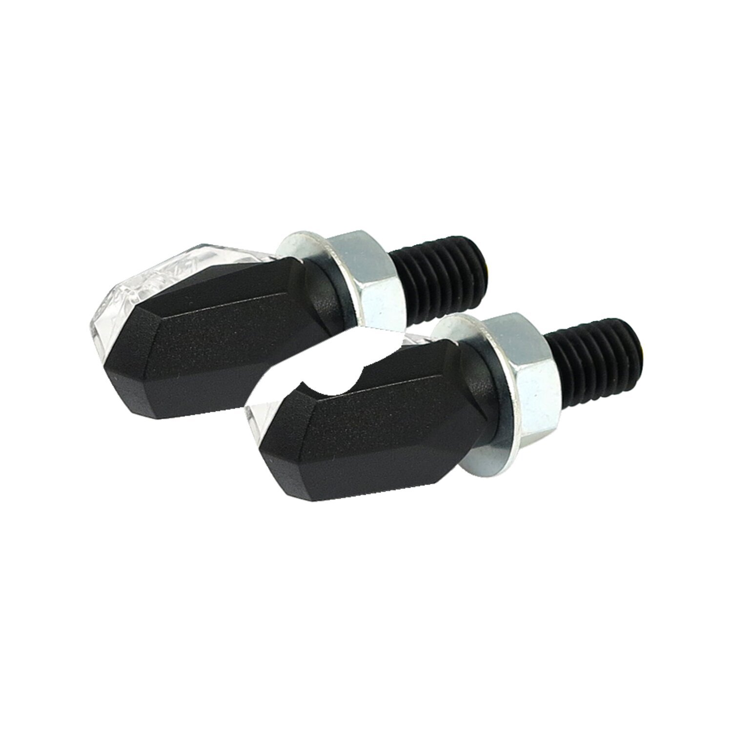 Tiny, LED turn signals. Black, smoke lens