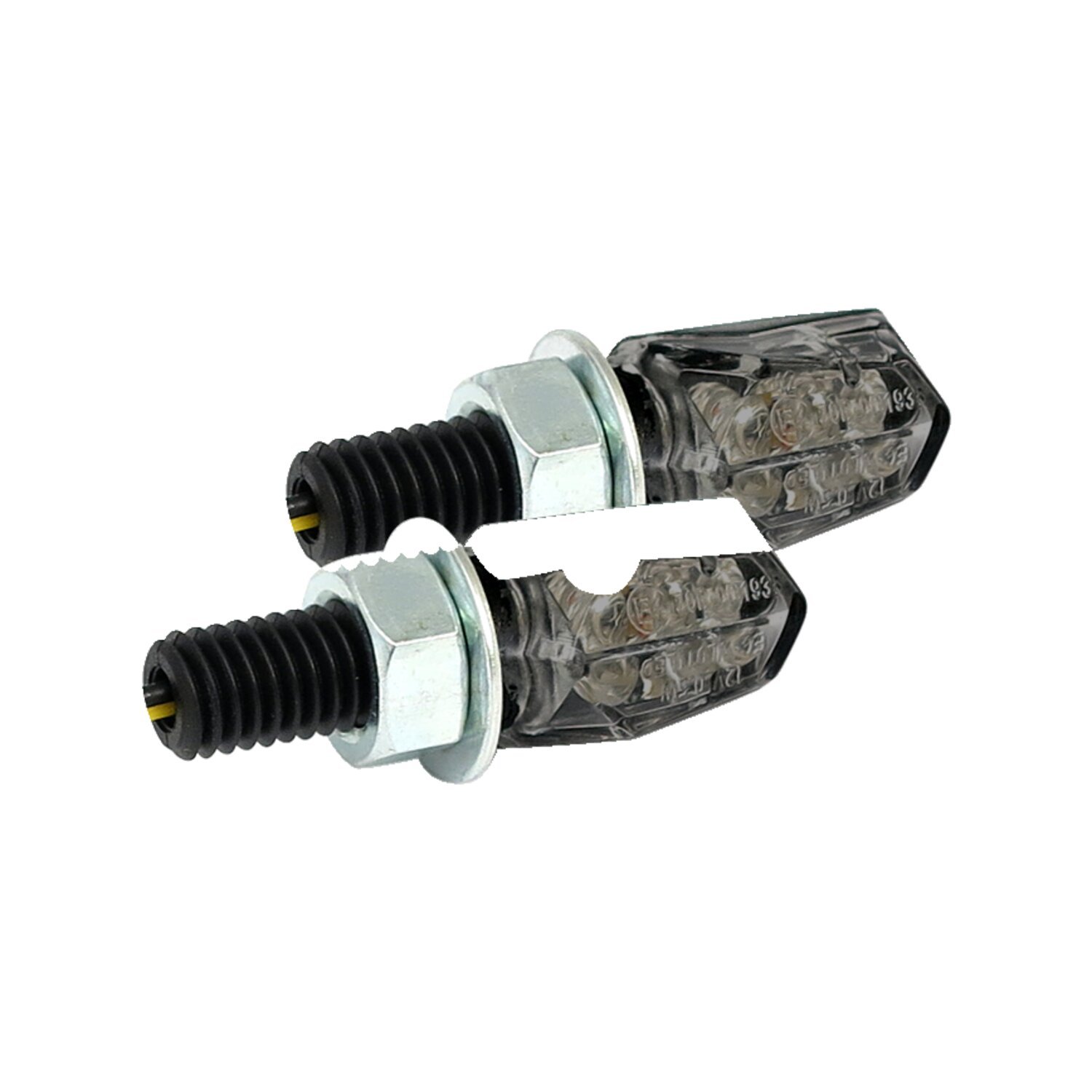 Tiny, LED turn signals. Black, smoke lens