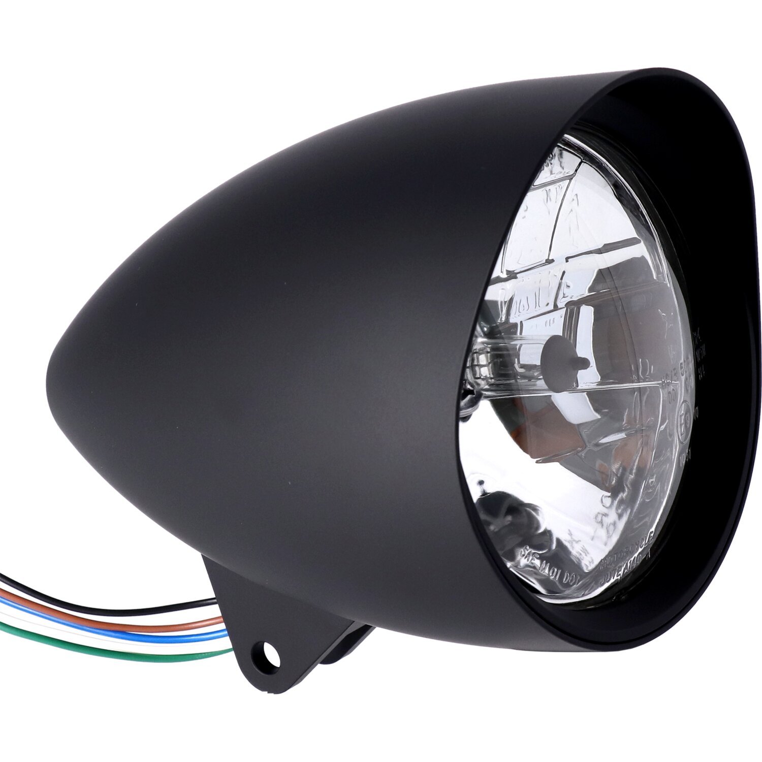 Classic I 5-3/4" headlamp. with visor, Black