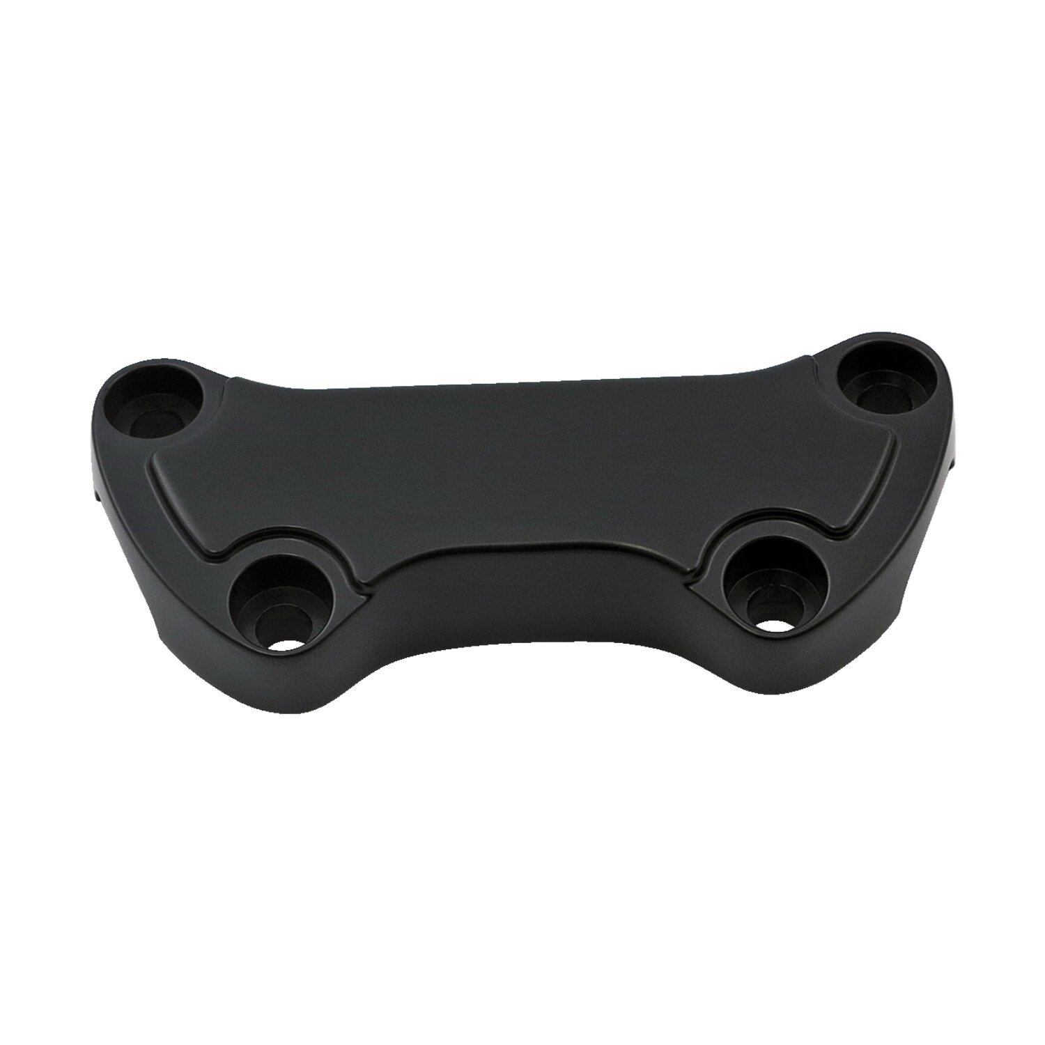 Handlebar top clamp, without skirt, Black, Powder Coated