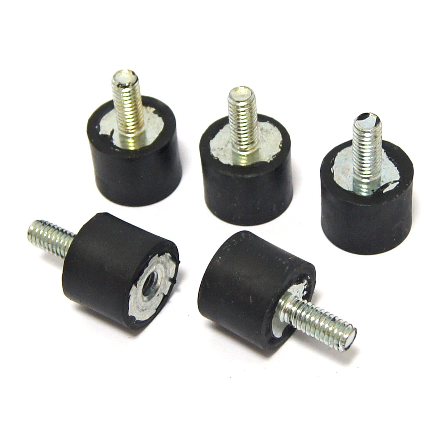 Isolating rubber mounting studs