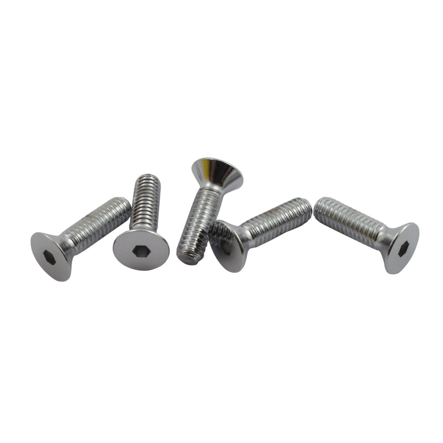 8/32 x 5/8 inch Flathead Allen bolt, Silver, Chrome