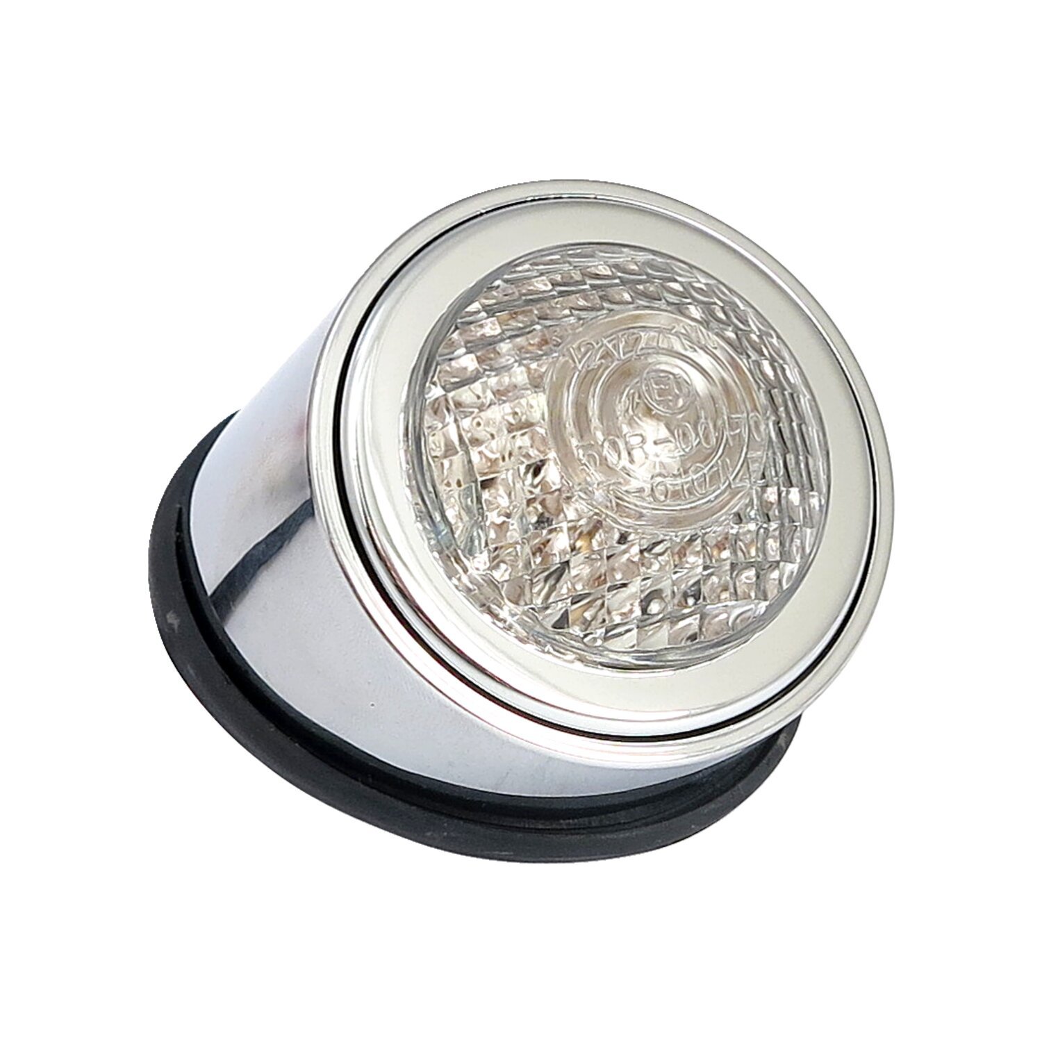 Old school LED taillight, type 1. Chrome. Clear lens