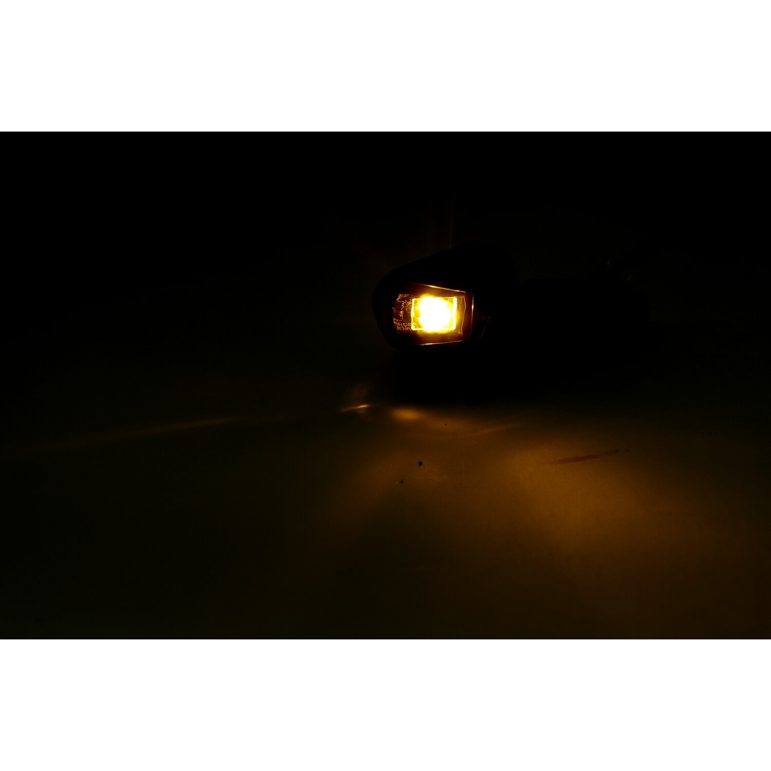 Jewel, in-bar LED turn signal. Smoke lens, Black