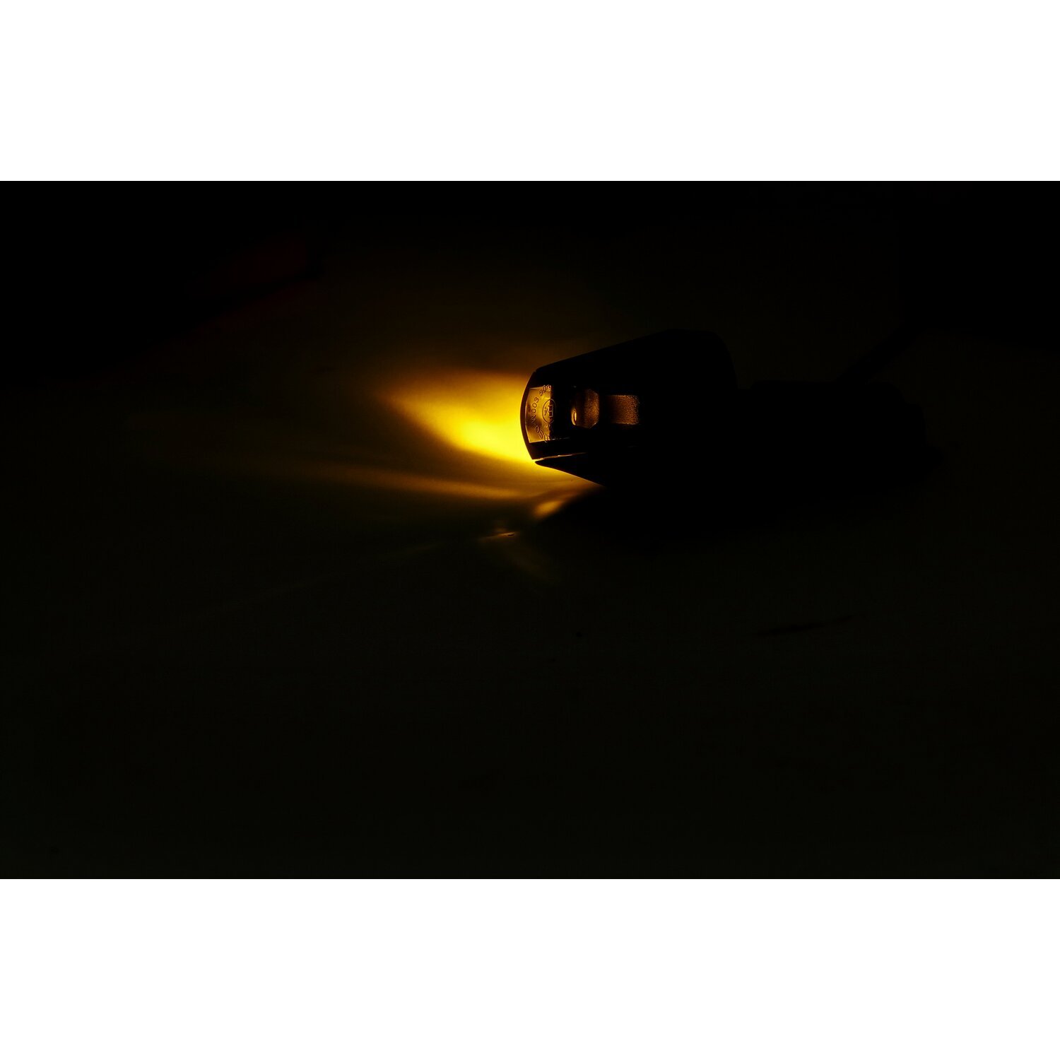 Jewel, in-bar LED turn signal. Smoke lens, Black