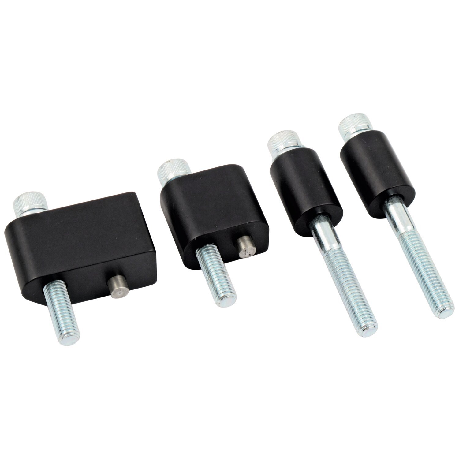 Pingel, rider floorboard extenders. 1-1/4" offset, Black