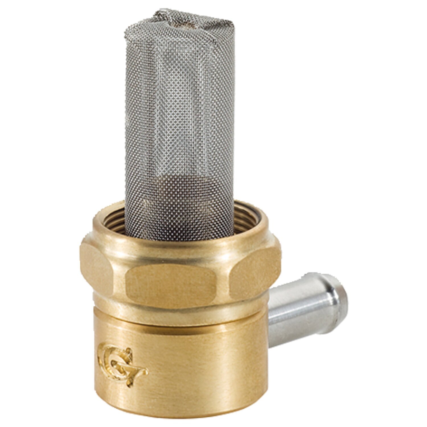 Golan, low profile tank fitting 22mm with nut, Brass