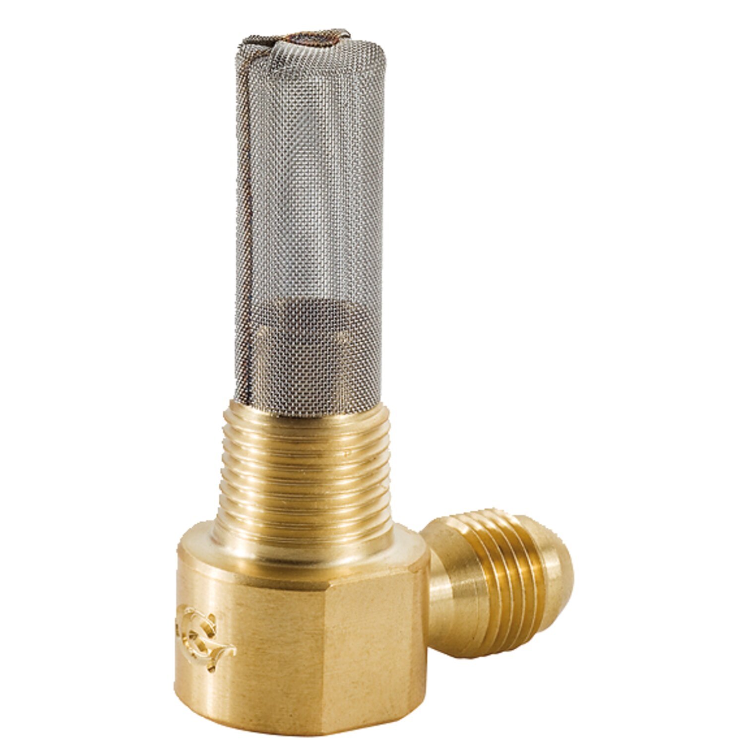 Golan, low profile tank fitting 3/8 NPT, Brass