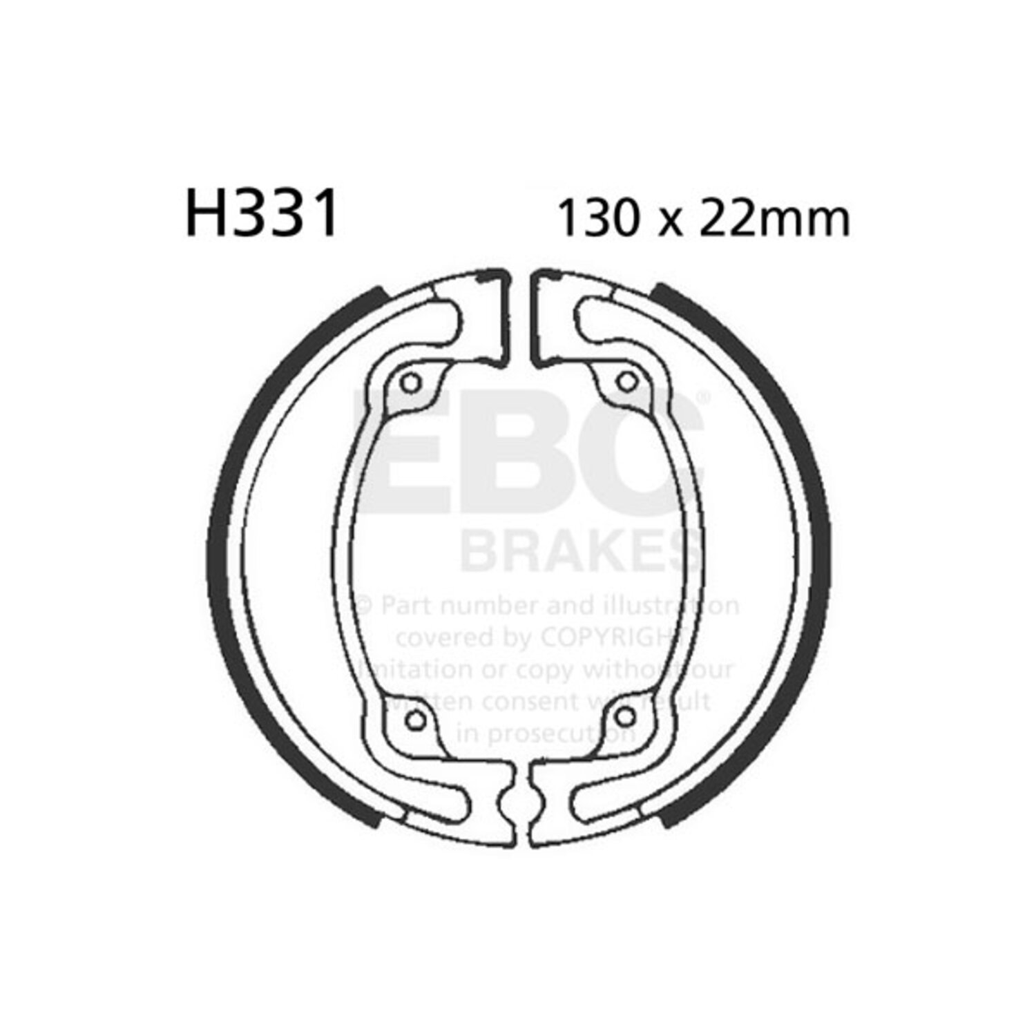 EBC plain brake shoes