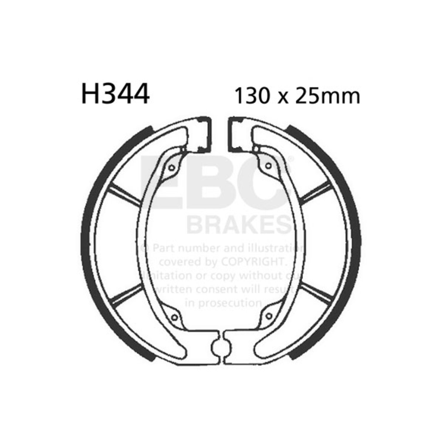 EBC plain brake shoes