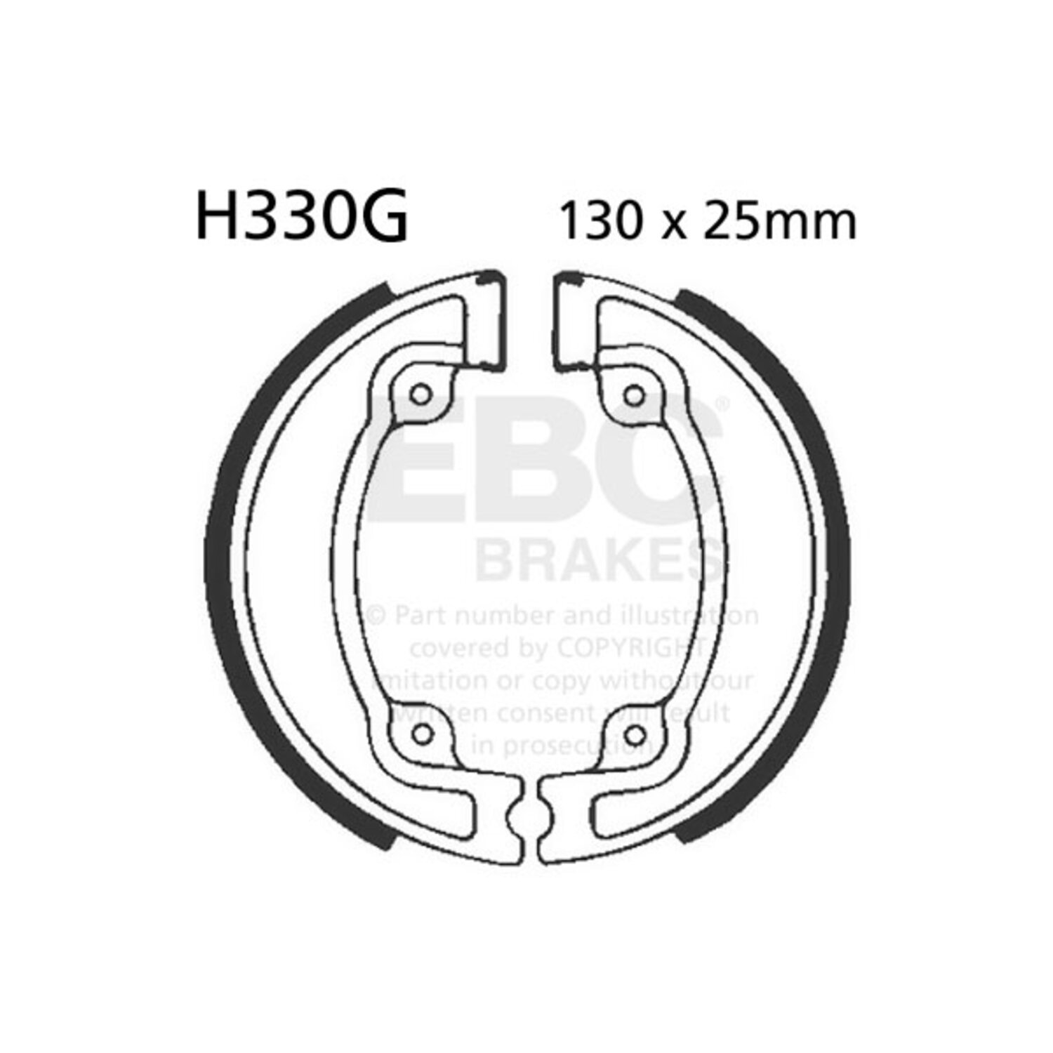 EBC grooved brake shoes