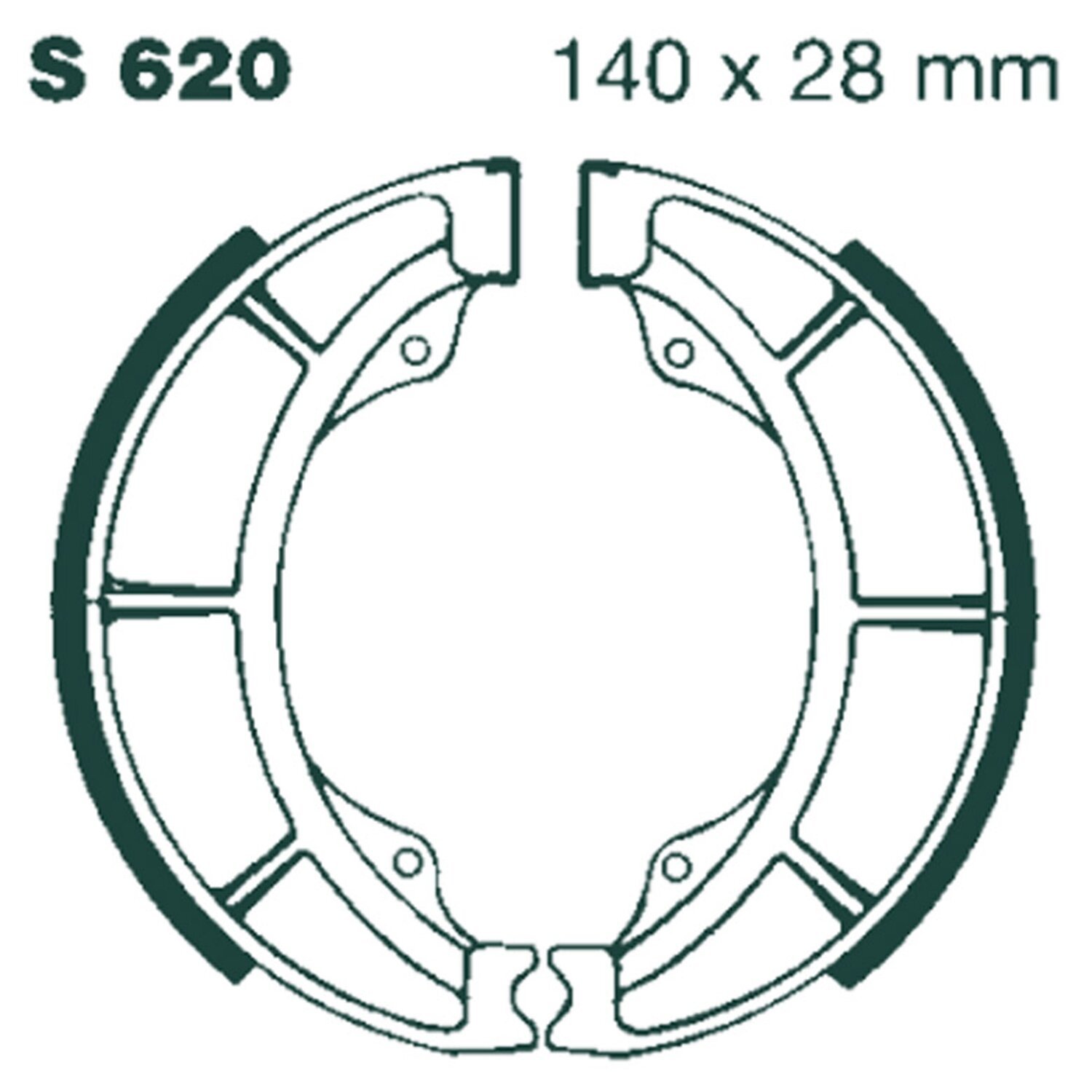 EBC grooved brake shoes