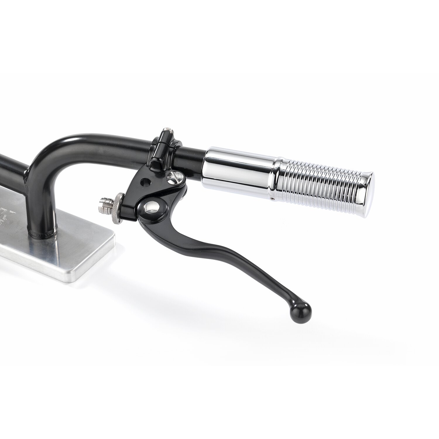 Kustom Tech, FL handlebar grip set. Polished aluminum, Silver