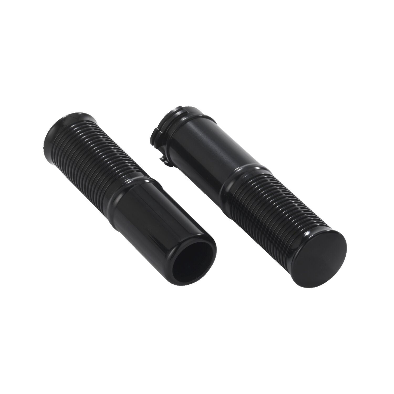 Kustom Tech, FL handlebar grip set. Black anodized, Polished
