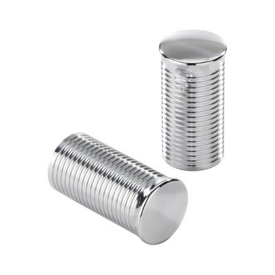 Optional grip end set only. Used to replace the ribbed outer grip end, for another styling. For use in combination with all 2-piece Kustom Tech FL handlebar grips sets.