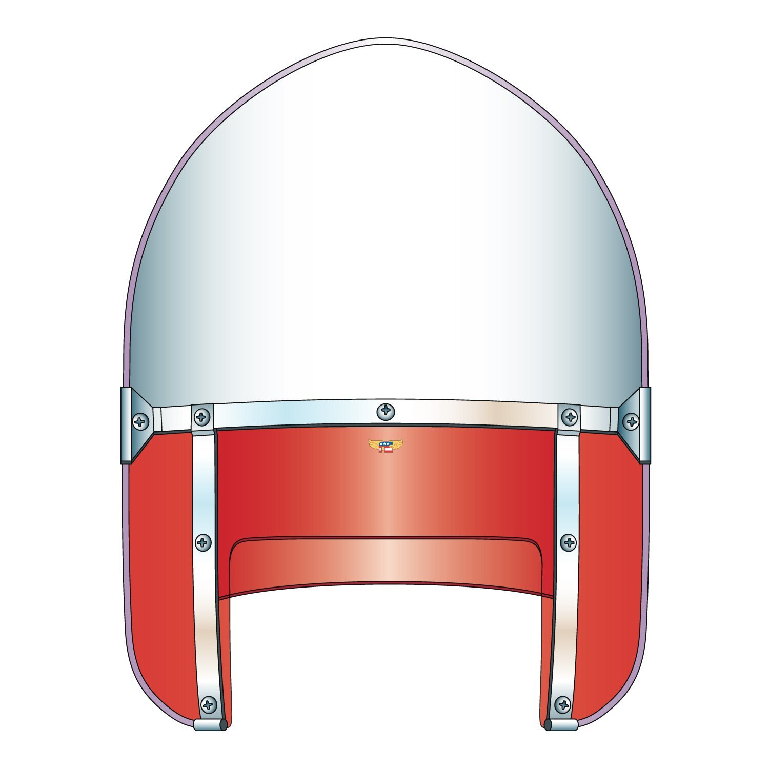 NC 'Peaked' Beaded Heavy Duty™ Windshield, Red
