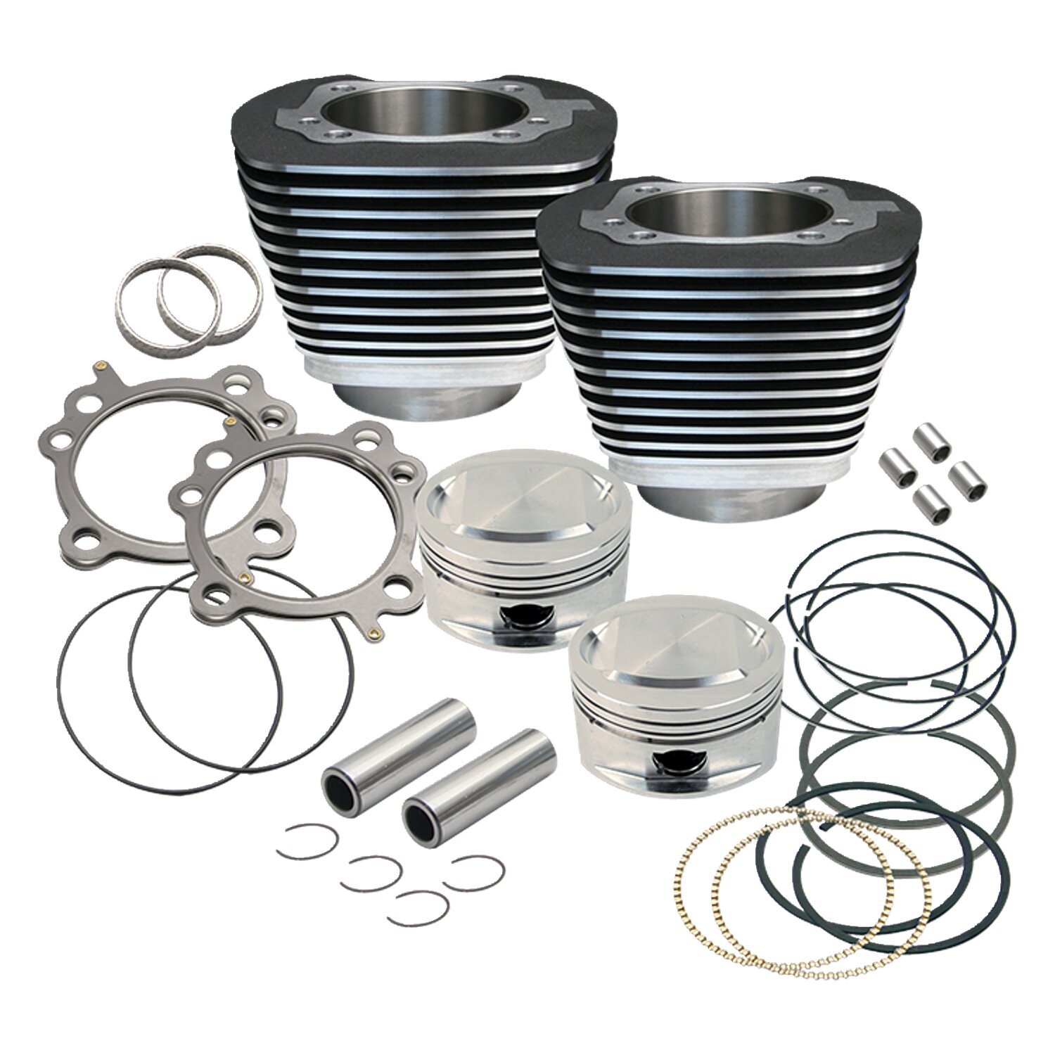 S&S, 95" big bore cylinder & piston kit, Black