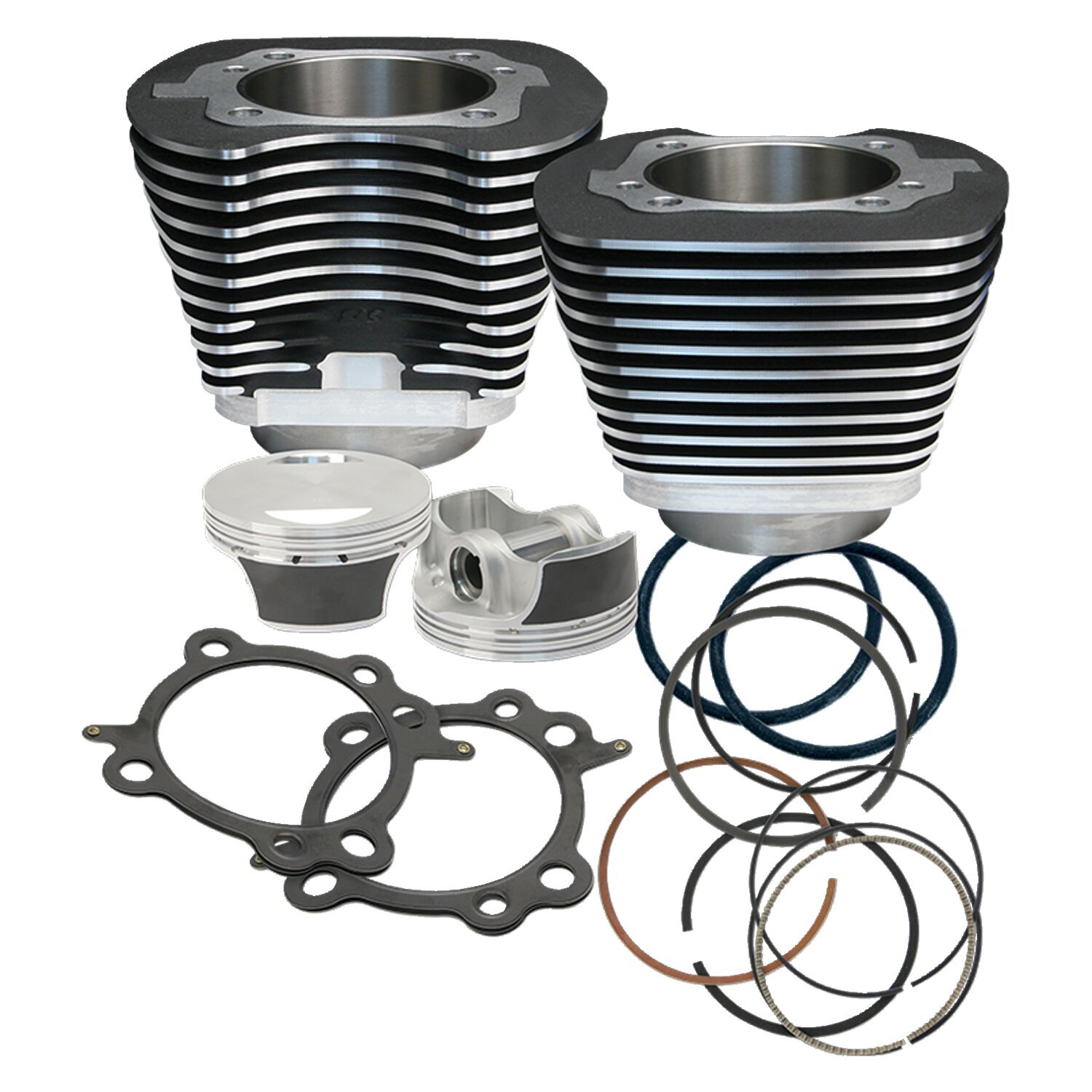 S&S, 96" to 106" big bore cylinder & piston kit, Black