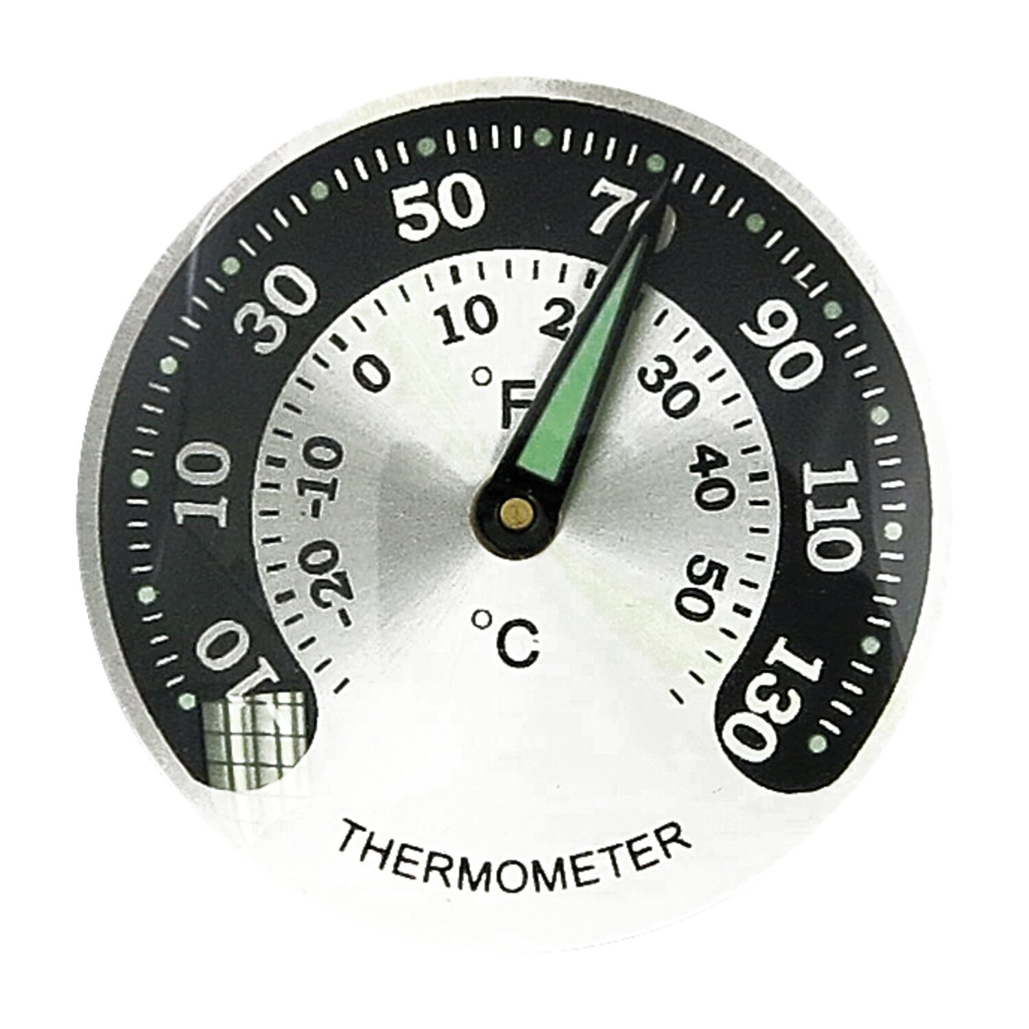 Handlebar mounted thermometer, Chrome