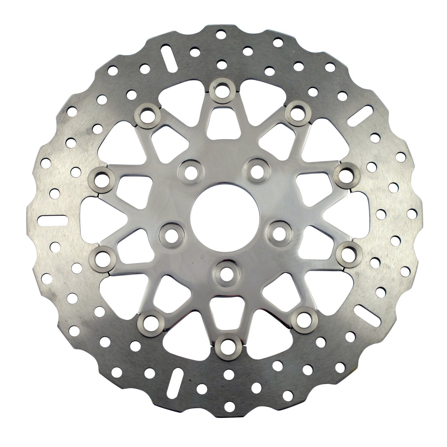 EBC pol. Stainl. Contour floating rotor, Polished