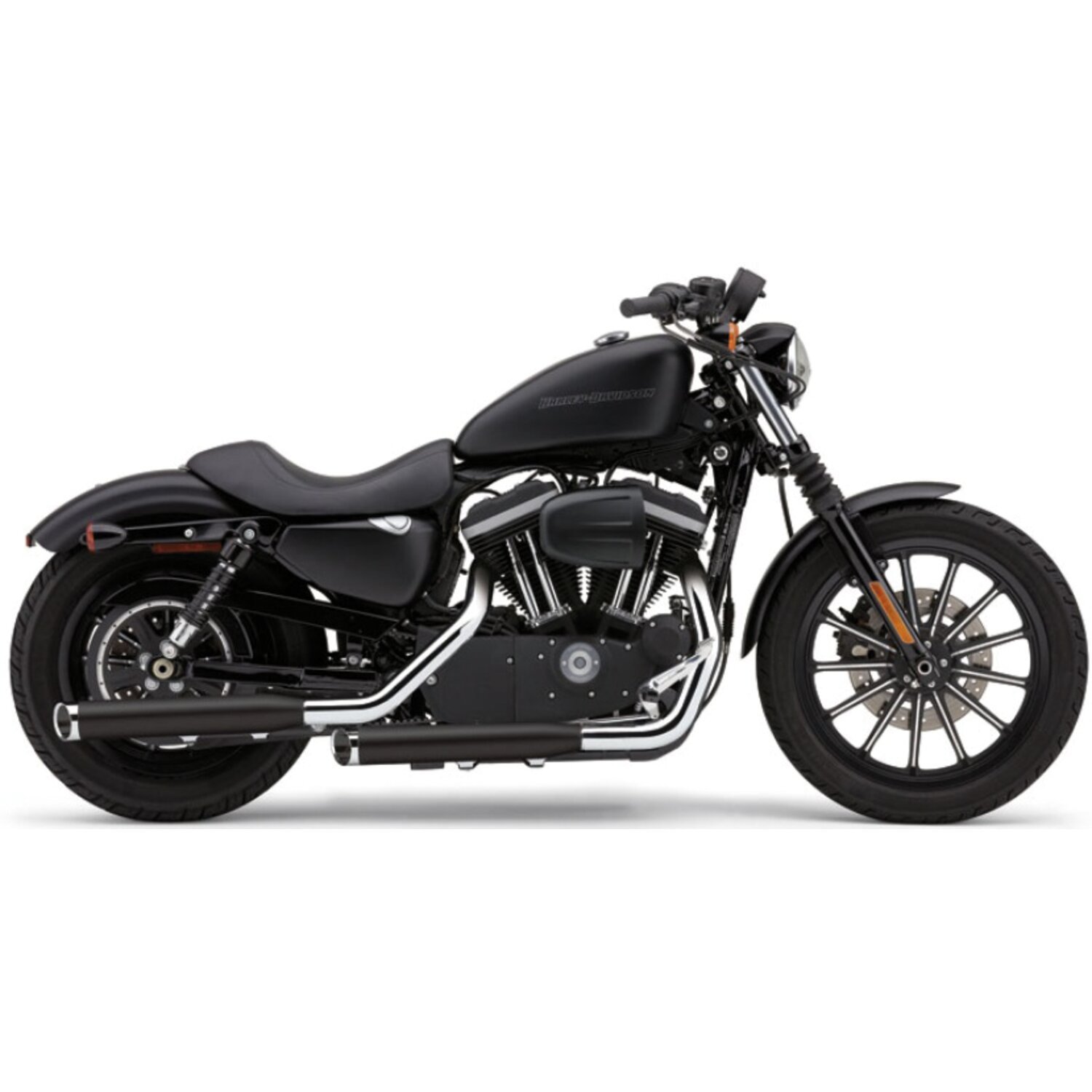 Cobra, 3" slip-on mufflers, Black, Gloss