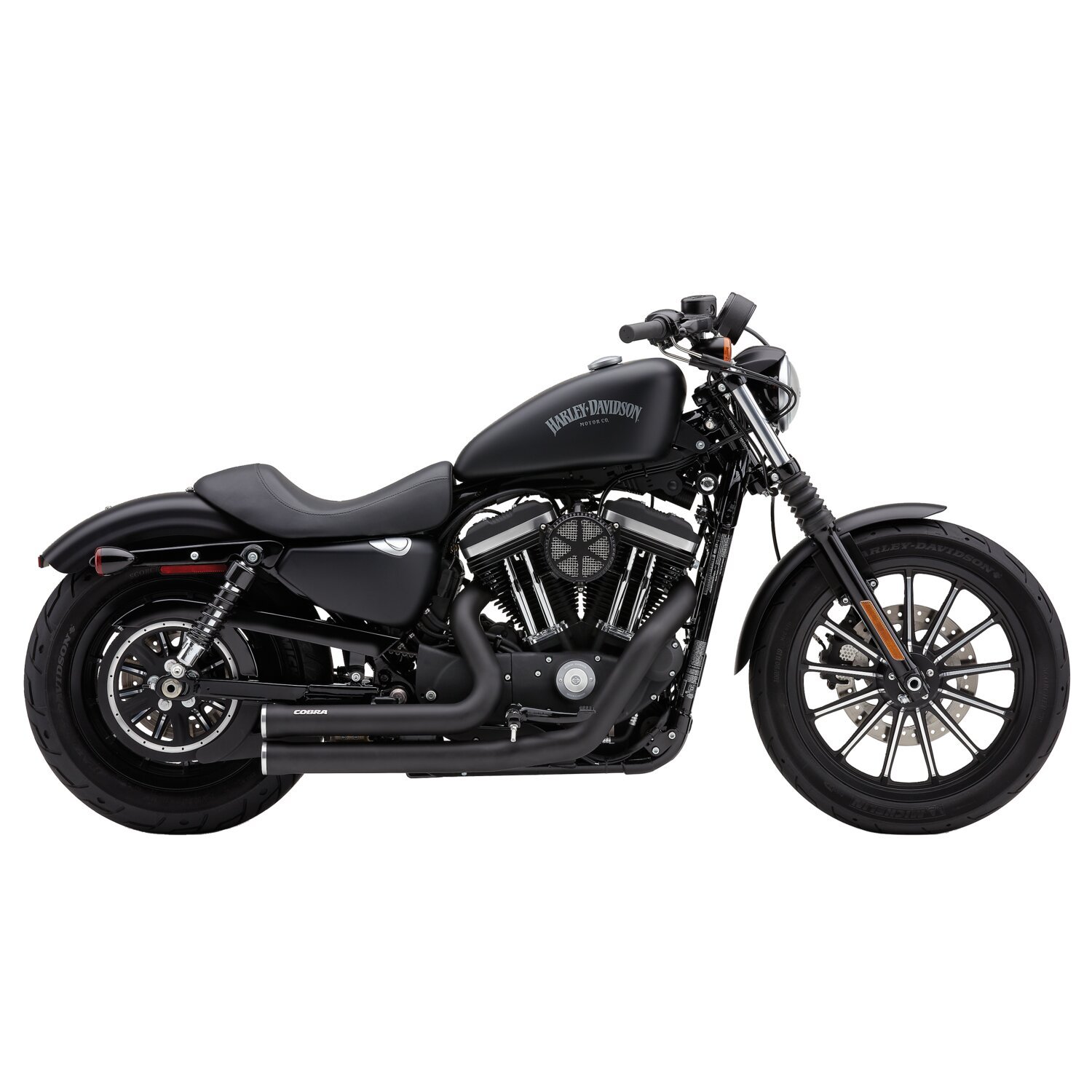 Cobra Speedster Shorts RPT exhaust, Black, Chrome