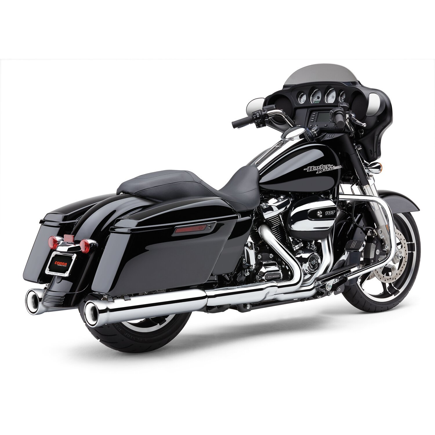 Cobra NH series 4" slip-on mufflers, Chrome