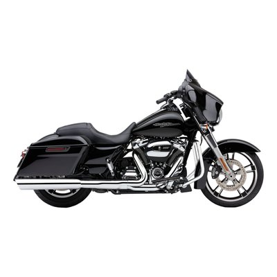 Chrome. Manufactured with a rolled inner tip, matched to an inner core finished with the idential scalloped cut. Comes with a constant velocity tuned core especially designed for the M8 engine, but is a great performer with the Evolution engine as well. A great sound and the excellent performance makes it the perfect package.