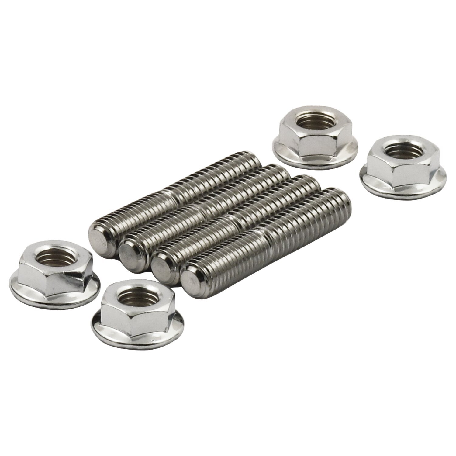 MCS, exhaust stud & nut kit 84-up, Chrome
