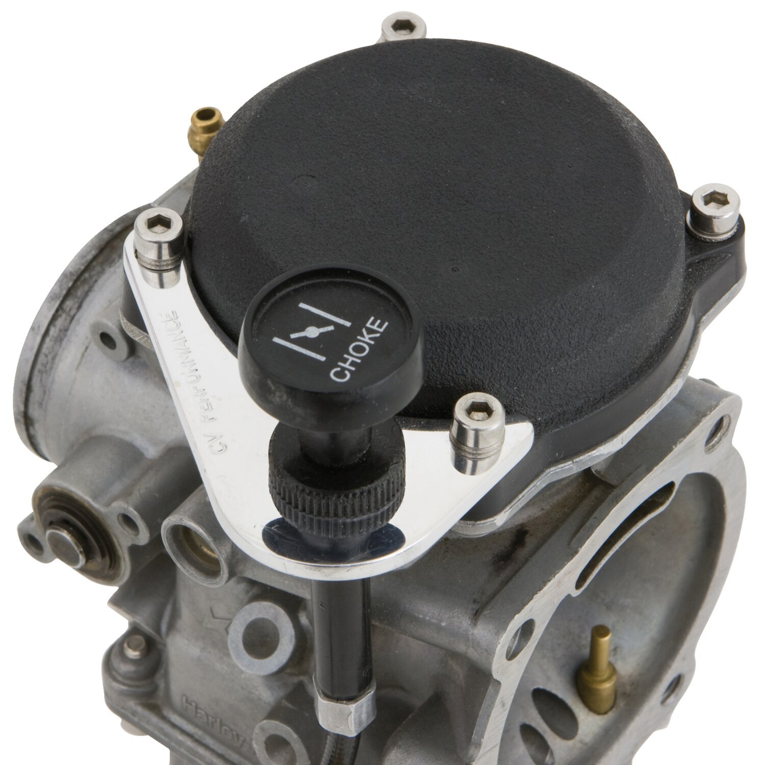 CVP, choke cable bracket, Polished