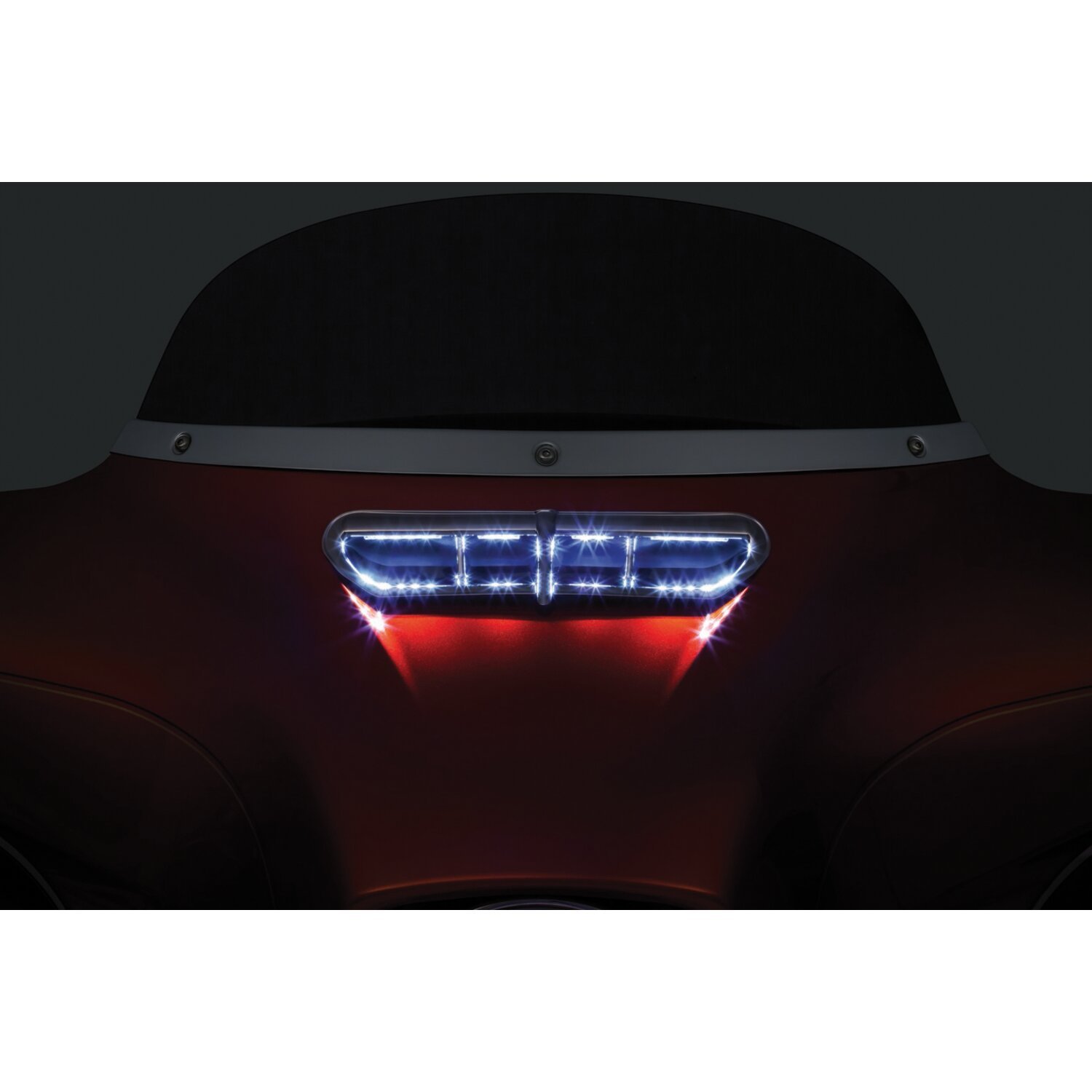 Kuryakyn, LED fairing vent accent, Chrome