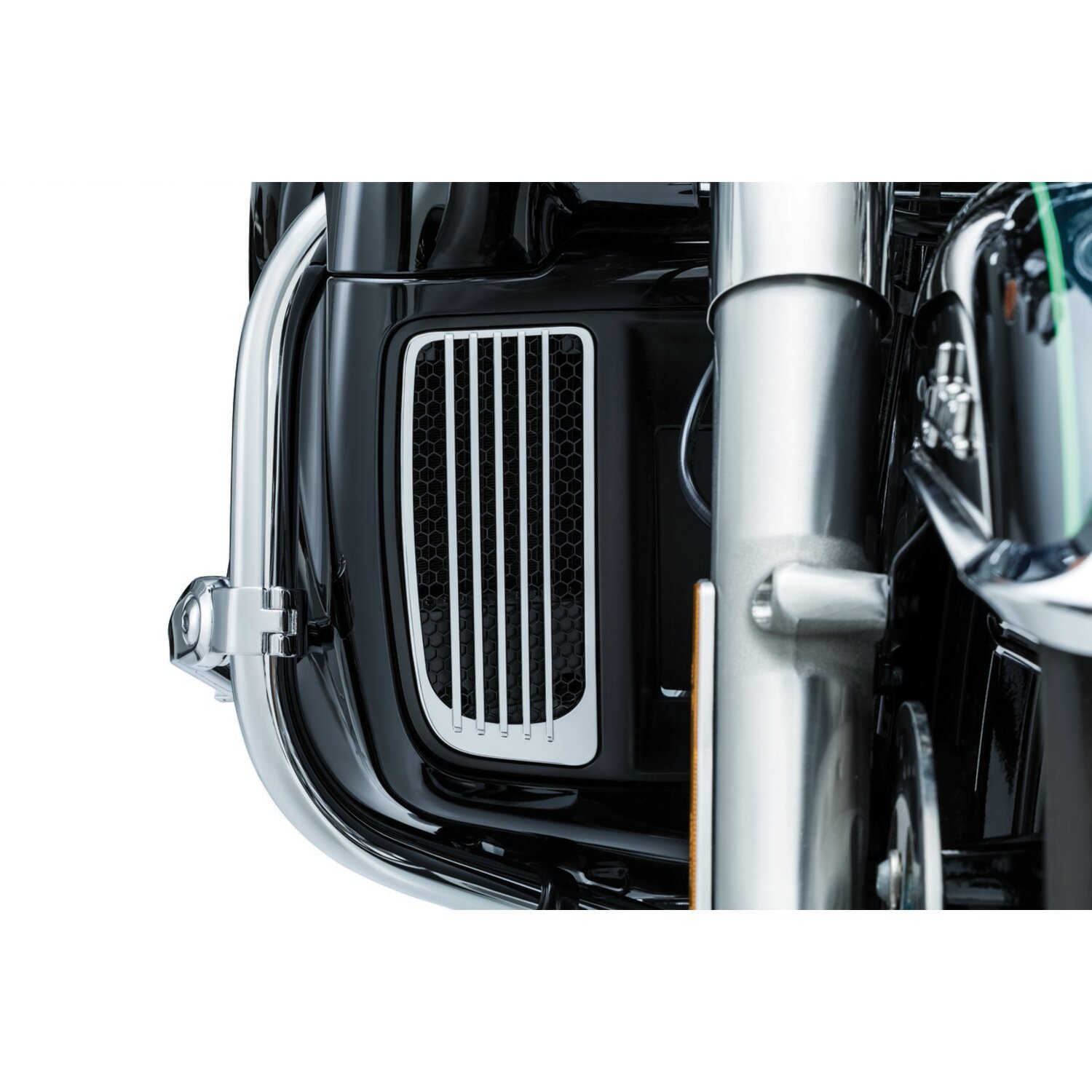 Kuryakyn, Radiator grill set, Silver, Chrome