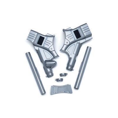 Designed to smooth out the neck area. No more visible welds and it will help cover the control wires as well. 
Includes snap-on downtube covers. 
Note: Not compatible with 560316 upper frame cover for M8 models.