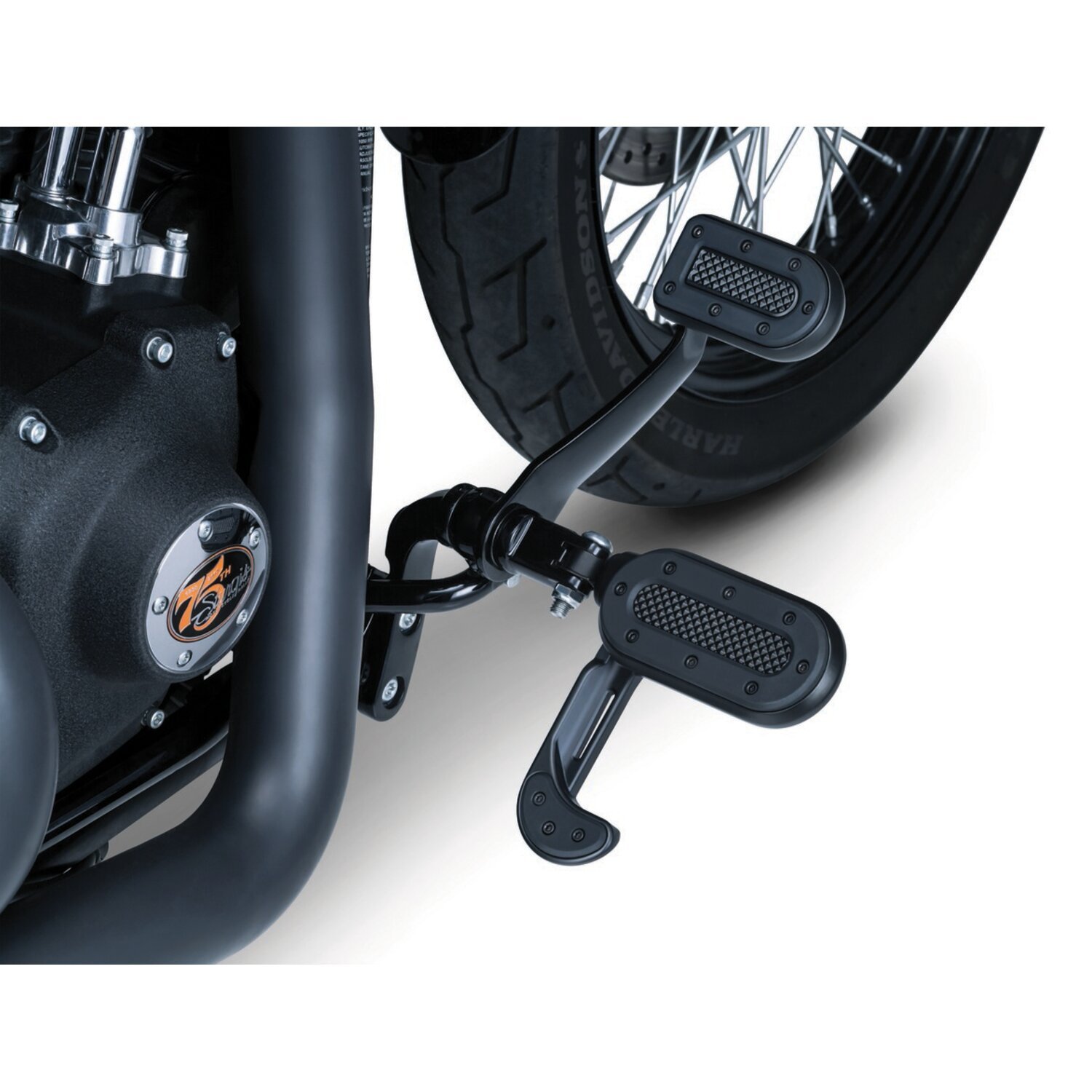 Kuryakyn, Heavy industry brake pedal pad. Satin, Black