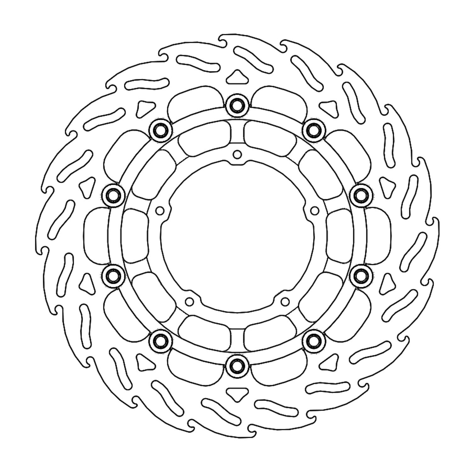 Moto-Master Flame series floating brake rotor