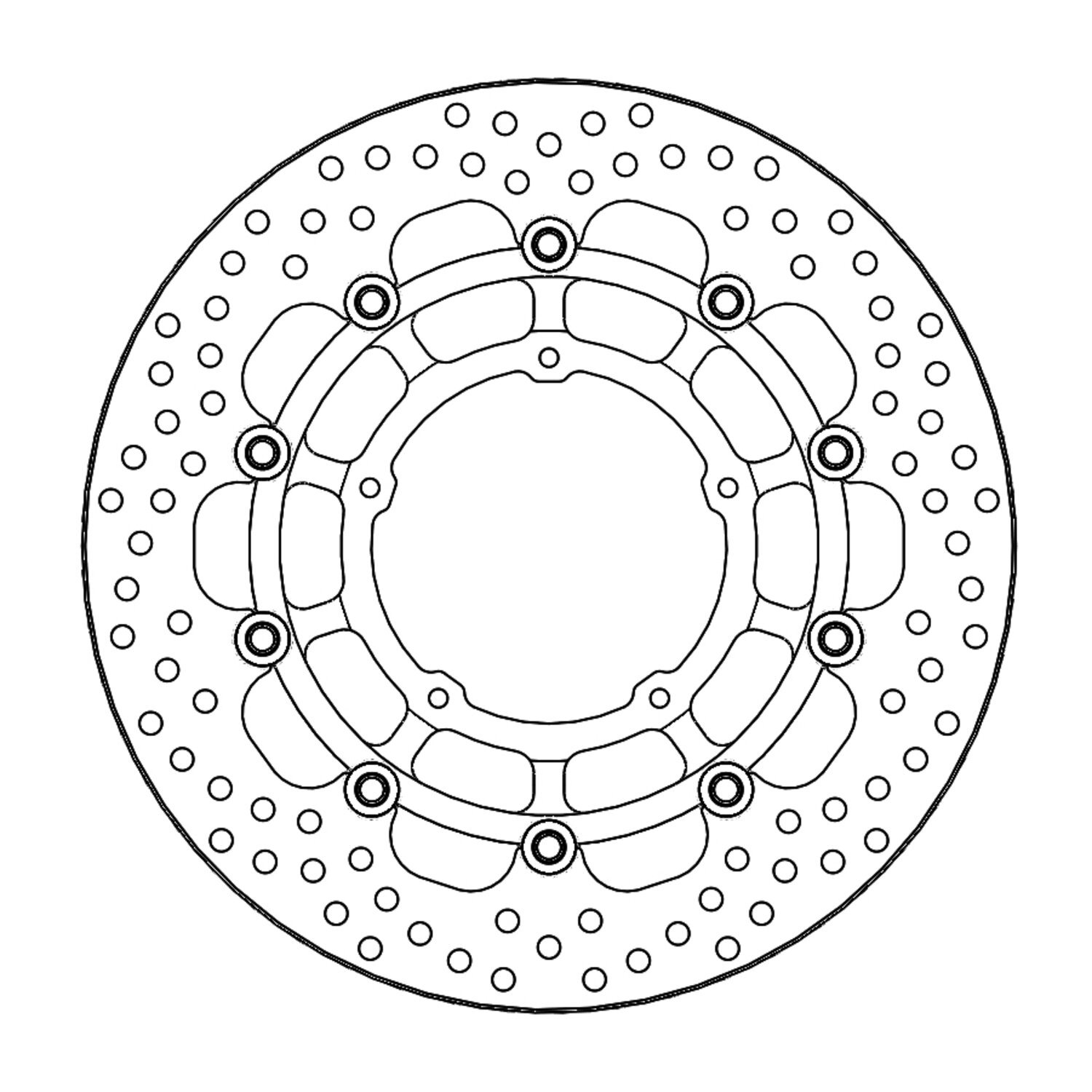 Moto-Master Halo series floating brake rotor