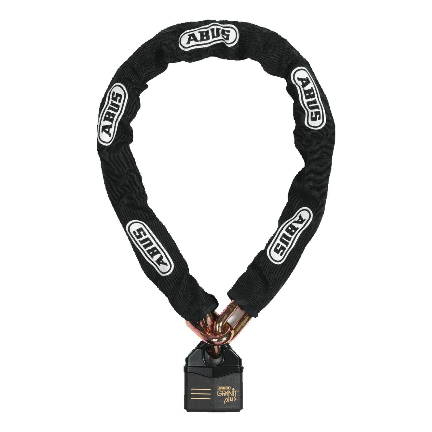 Abus, Granit 37RK/80 pad lock & 14KS120 black loop chain