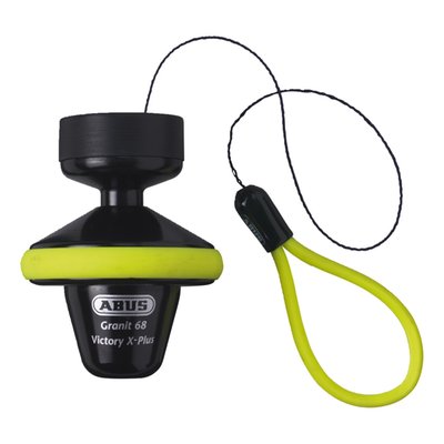 Security level 16. Complete with a roll-up memory cable, that sits inside the lock body, to prevent taking off with the lock installed. Comes with a 14mm diameter steel pin and a black rubber anti-slip outer ring. The small and round shape makes it more difficult to tamper with this lock. Includes 2 keys. Weight 720 grams. 

Note: See 524070 for the SH68 lock carrier, that is separately available.