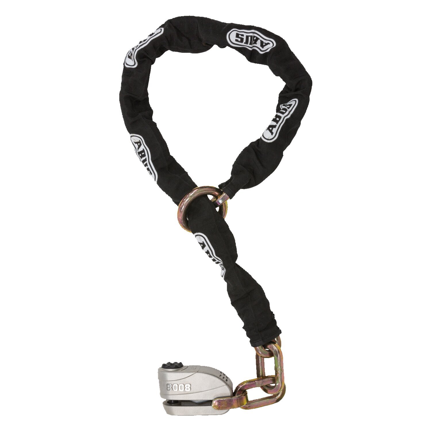 Abus, 8008 disc lock & 12KS120 black loop chain
